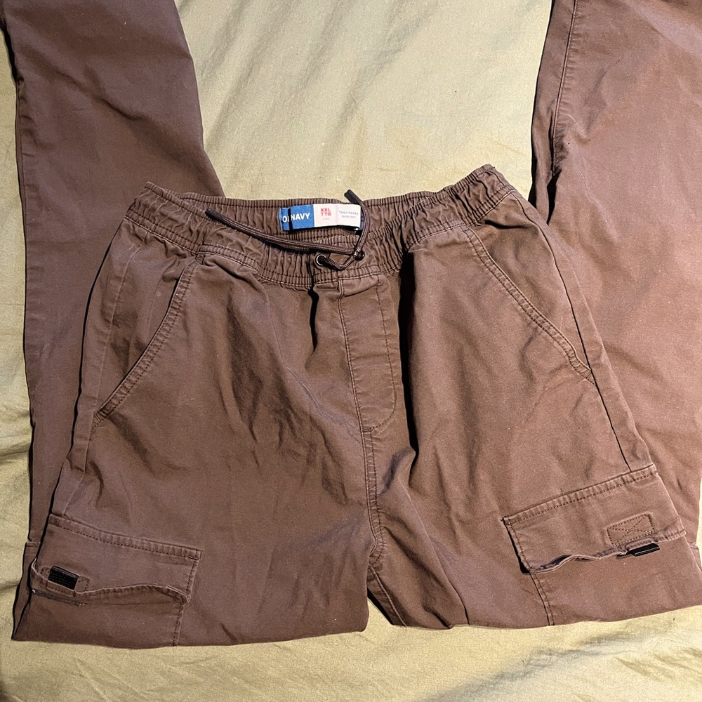Old Navy Brown Cargo Joggers - size XXL (18, but I think more like 15)